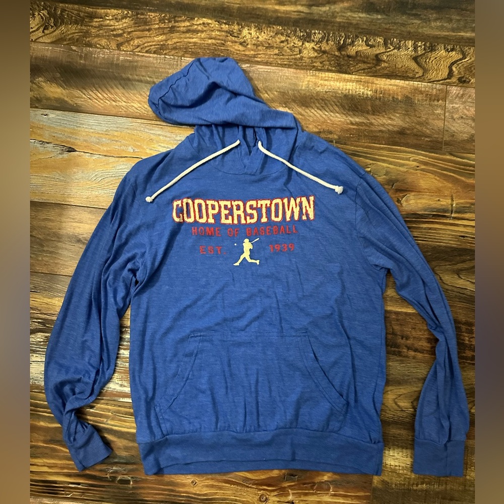 Women’s Cooperstown Baseball pullover.